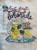 Millie's Tea Towels, Hand Embroidered: Lemons! (10 to choose from)