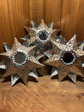 Mexican Tin Stars: Mirrored Ornament, in Silver