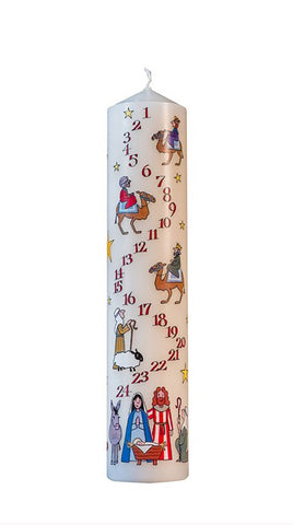 Advent Pillar Candle: Nativity