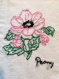 Millie's Tea Towels, Hand Embroidered: Floral Collection (6 to choose from)