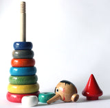 Italian Pinocchio Toy, Stacking Rings