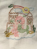 Millie's Tea Towels, Hand Embroidered: Mermaids (9 to choose from)