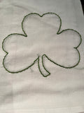 Millie's Tea Towels, Hand Embroidered: Shamrock Collection (3 to choose from)