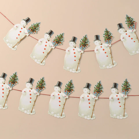 Christmas Paper Garland: Snowmen