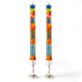 Pair of Hand Crafted Dinner Candles, Summertime