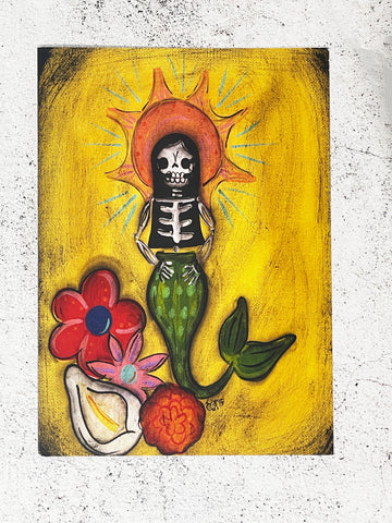 Day of the Dead Greeting Card: Sunshine