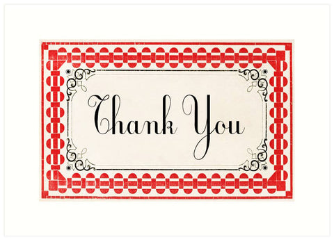 Thank You Card : Formal Border