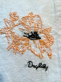 Millie's Tea Towels, Hand Embroidered: Floral Collection (6 to choose from)