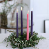 Traditional Advent Beeswax Candles, Hand Dipped, Box of 4