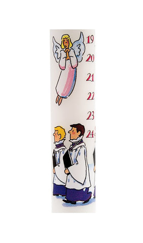 Advent Candle: Christmas Choir in Purple Vestments