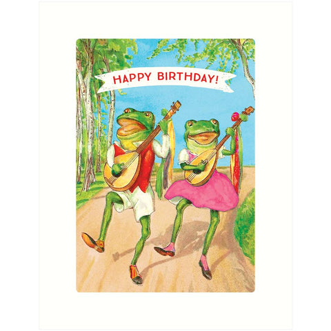 Birthday Card : Performing Frogs