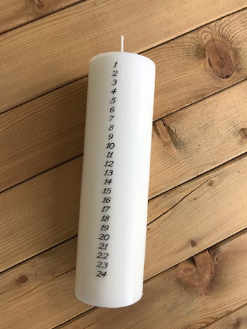 Advent Pillar Candle: Simple Numeric Pillar