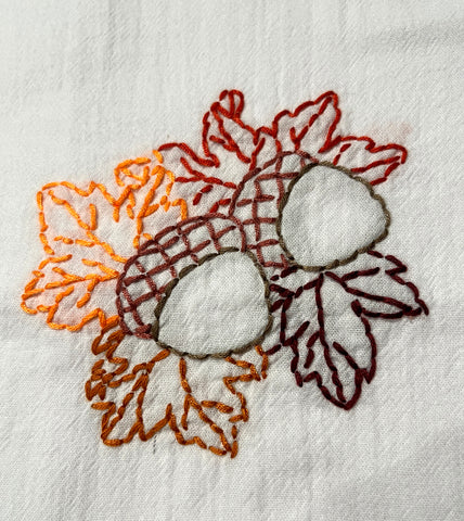 Millie's Tea Towels, Hand Embroidered: Autumn & Oktoberfest Collection (4 to choose from)