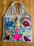 Mexican Market Bags: Loom Woven Otomi Embroidered Bag