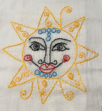Millie's Tea Towels, Hand Embroidered: Celestial Collection (4 to choose from)