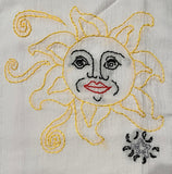 Millie's Tea Towels, Hand Embroidered: Celestial Collection (4 to choose from)