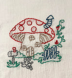 Millie's Tea Towels, Hand Embroidered: Gnomes & Tomten (9 to choose from)