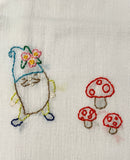 Millie's Tea Towels, Hand Embroidered: Gnomes & Tomten (9 to choose from)