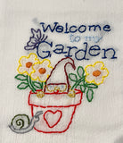 Millie's Tea Towels, Hand Embroidered: Gnomes & Tomten (9 to choose from)