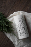 Christmas Pillar Candle: God Jul (Swedish)