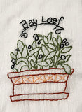 Millie's Tea Towels, Hand Embroidered: Herb Collection (10 to choose from)