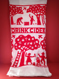 Flour Sack Tea Towels: Drink Cider