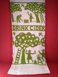 Flour Sack Tea Towels: Drink Cider