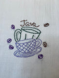 Millie's Tea Towels, Hand Embroidered: Java Jive Collection (12 to choose from)