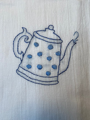Millie's Tea Towels, Hand Embroidered: Java Jive Collection (12 to choose from)