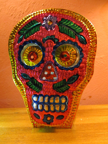 Tin Calavera Votive Candleholder