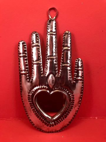 Mexican Tin Ornaments: Healing Hands