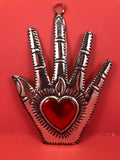 Mexican Tin Ornaments: Healing Hands
