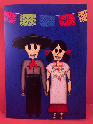 Day of the Dead Greeting Card: Noche de Fiesta