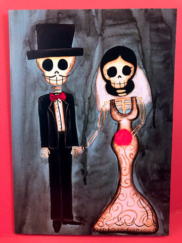 Day of the Dead Greeting Card: Juntos Para Siempre (Bride & Groom, Together Forever)
