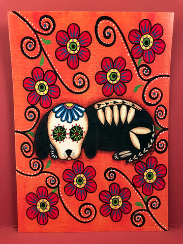Day of the Dead Greeting Card : My Doggie