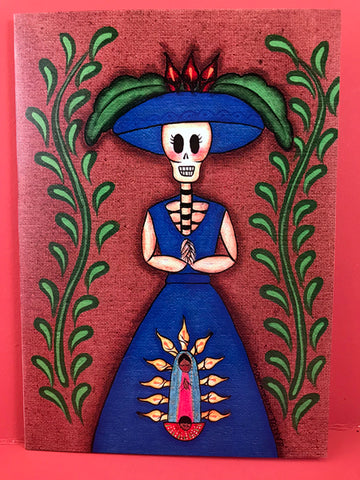 Day of the Dead Greeting Card: La Riena (The Queen)