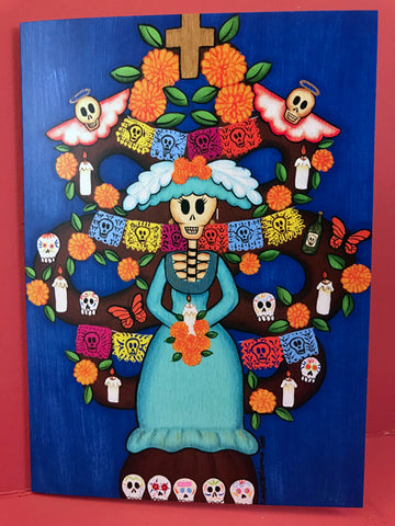 Day of the Dead Greeting Card: Arbol De Muerte