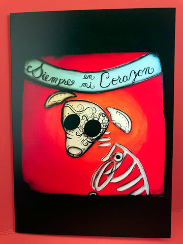 Day of the Dead Greeting Card: Siempre en Mi Corazon
