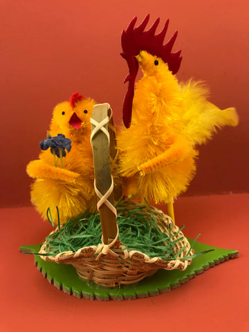 Chenille Chicks from Germany: Chicken Couple