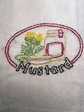 Millie's Tea Towels, Hand Embroidered: Spice of Life (9 to choose from)