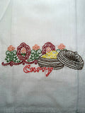 Millie's Tea Towels, Hand Embroidered: Spice of Life (9 to choose from)