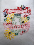 Millie's Tea Towels, Hand Embroidered: Well Preserved (7 to choose from)