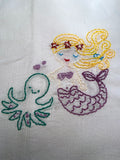 Millie's Tea Towels, Hand Embroidered: Mermaids (9 to choose from)