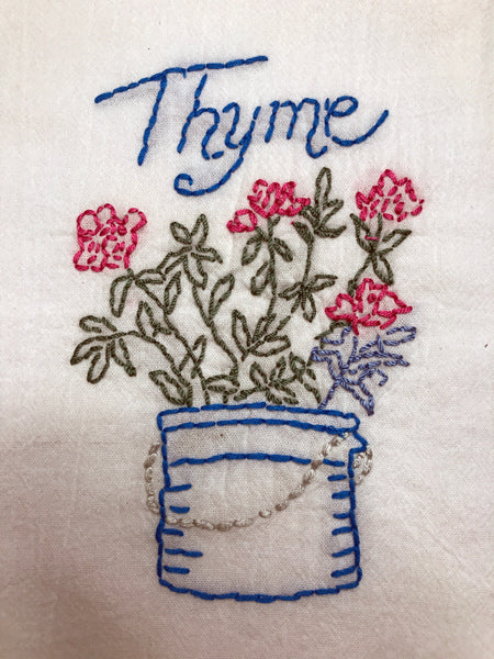 Millie's Tea Towels, Hand Embroidered: Herb Collection (10 to choose f –  Convivio Bookworks