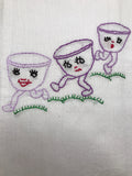 Millie's Tea Towels, Hand Embroidered: Kitchen Fun Collection (7 to choose from)