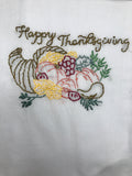 Millie's Tea Towels, Hand Embroidered: Thanksgiving Collection (8 to choose from)
