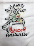 Millie's Tea Towels, Hand Embroidered: Halloween Collection (5 to choose from)