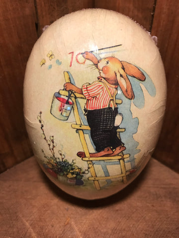 Fillable Paper Eggs from Germany: Bunny Painter, two sizes