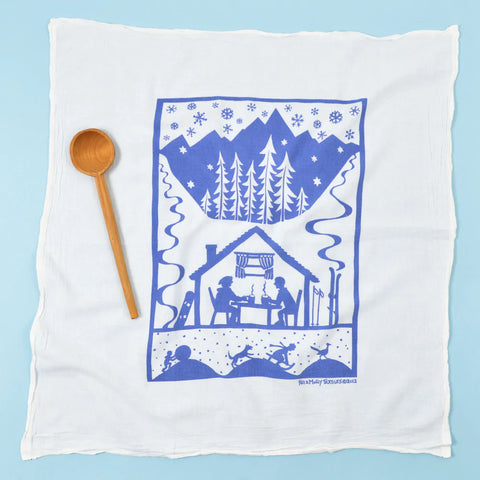 Flour Sack Tea Towels: Hot Cocoa