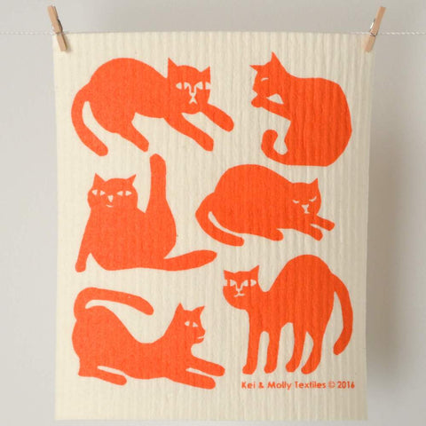 Compostable Sponge Cloth: Cats